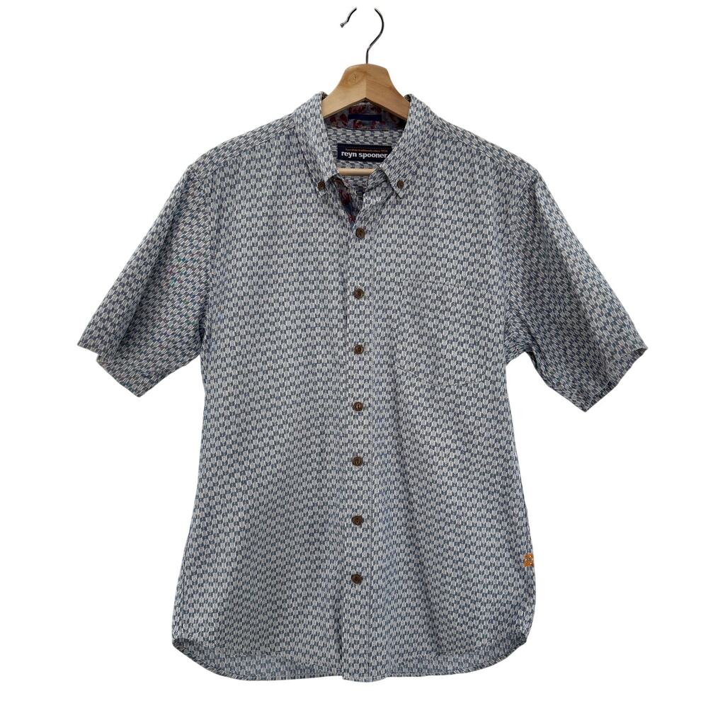 Reyn Spooner Mens 100% Cotton Hawaiian Button Short Sleeve M Shirt